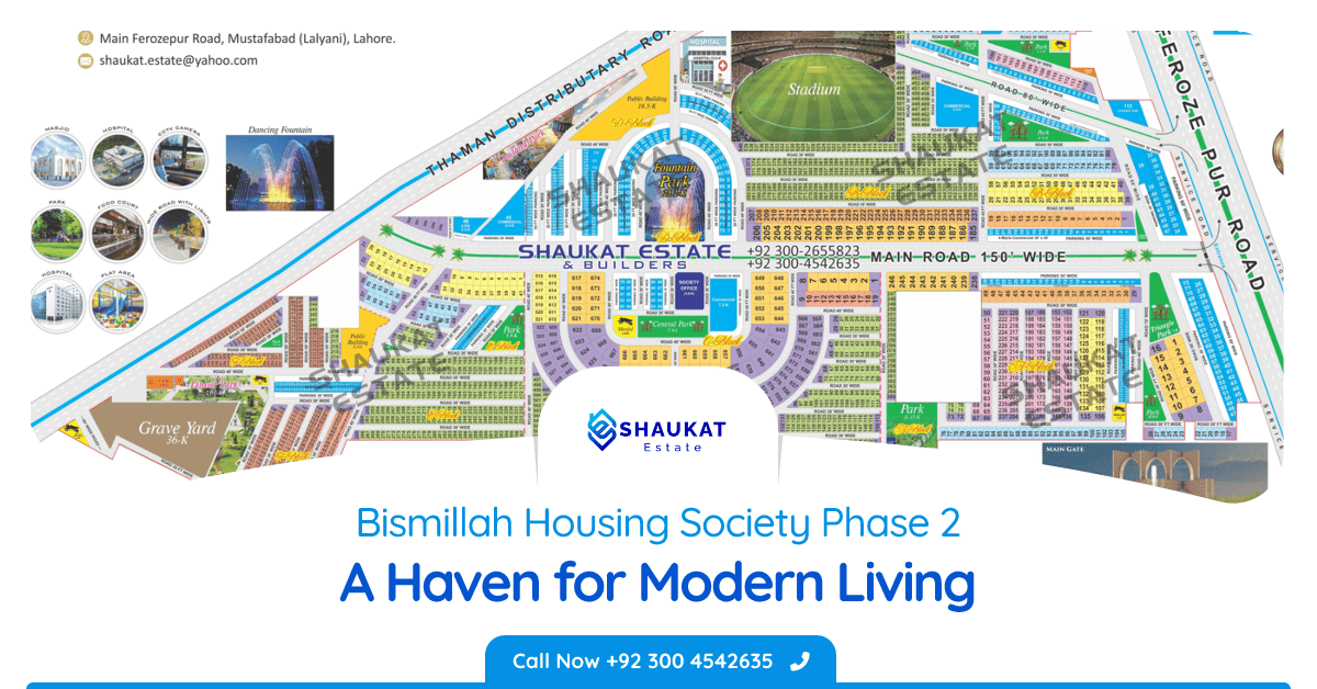 Unveiling the Bismillah Housing Scheme Phase 2 Map: A Guide to Plot Sizes and Features